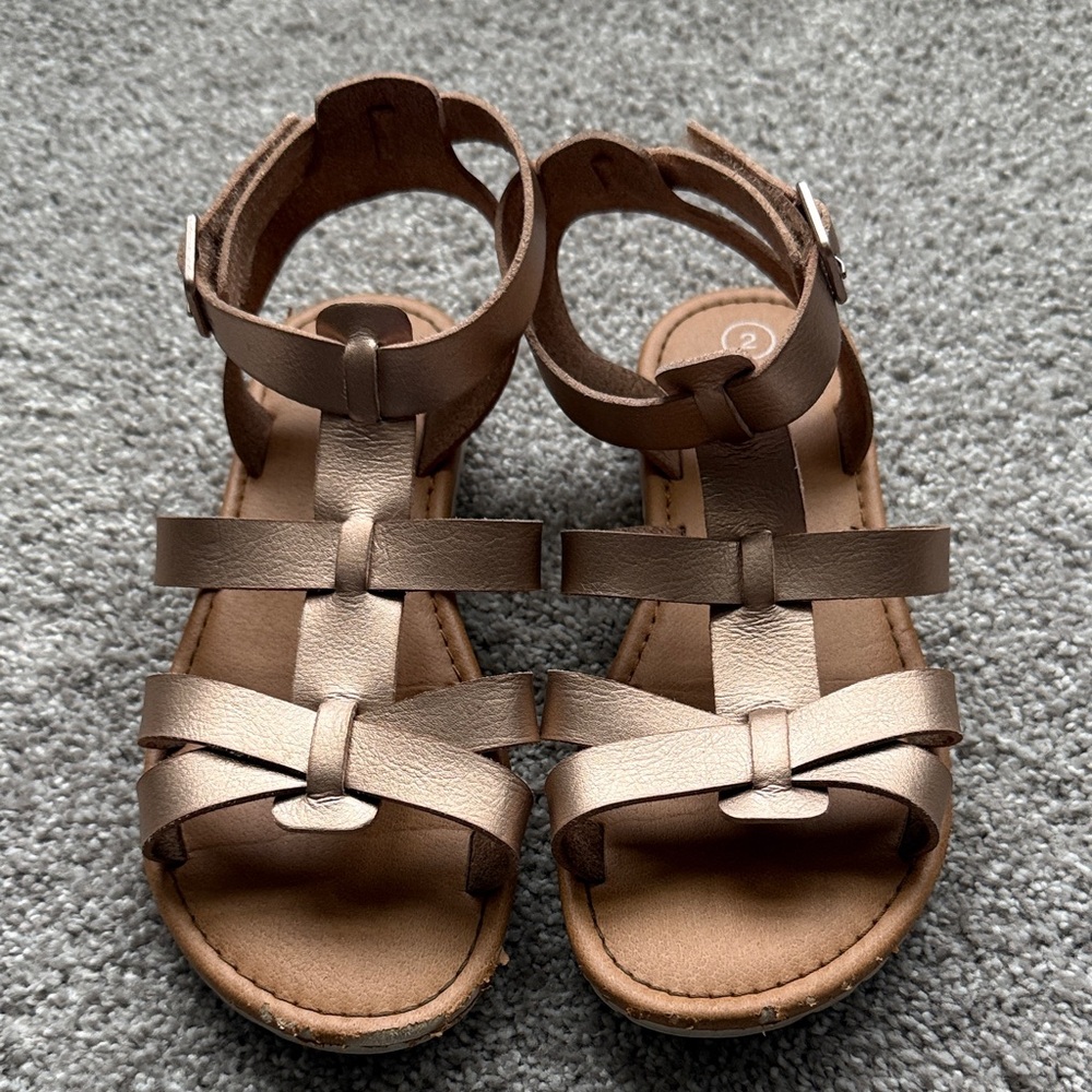 Cat & Jack Metallic Bronze Girls Sandals